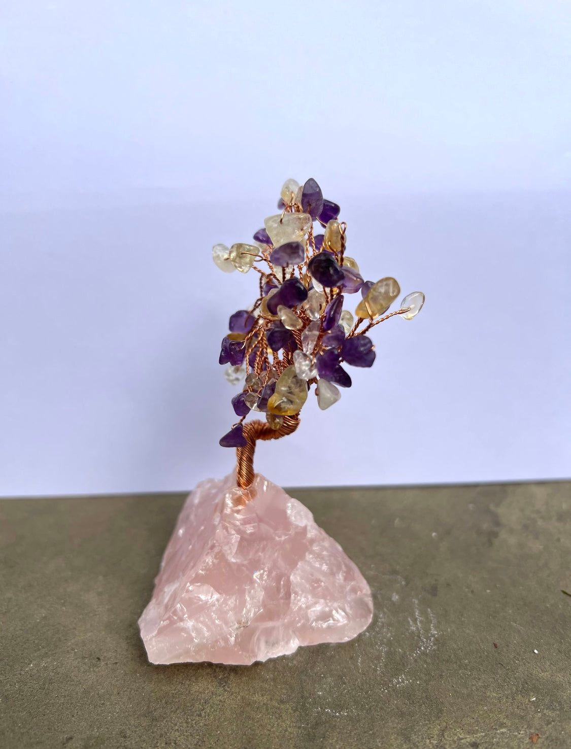 Gemstone Trees on Rose Quartz Base image 3
