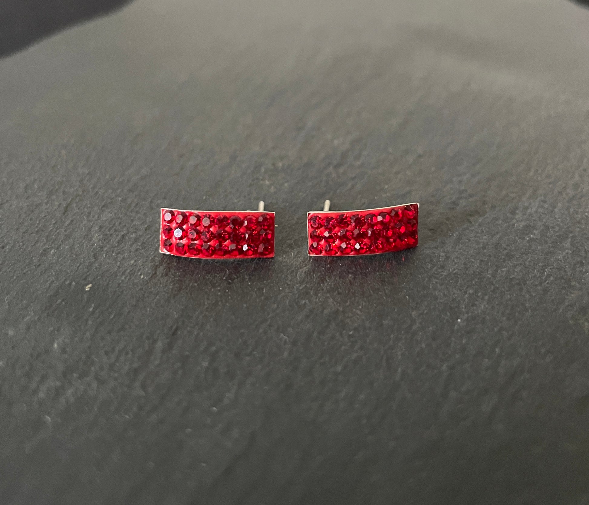 Cubic Zirconia Rectangle Stud Earrings image 0