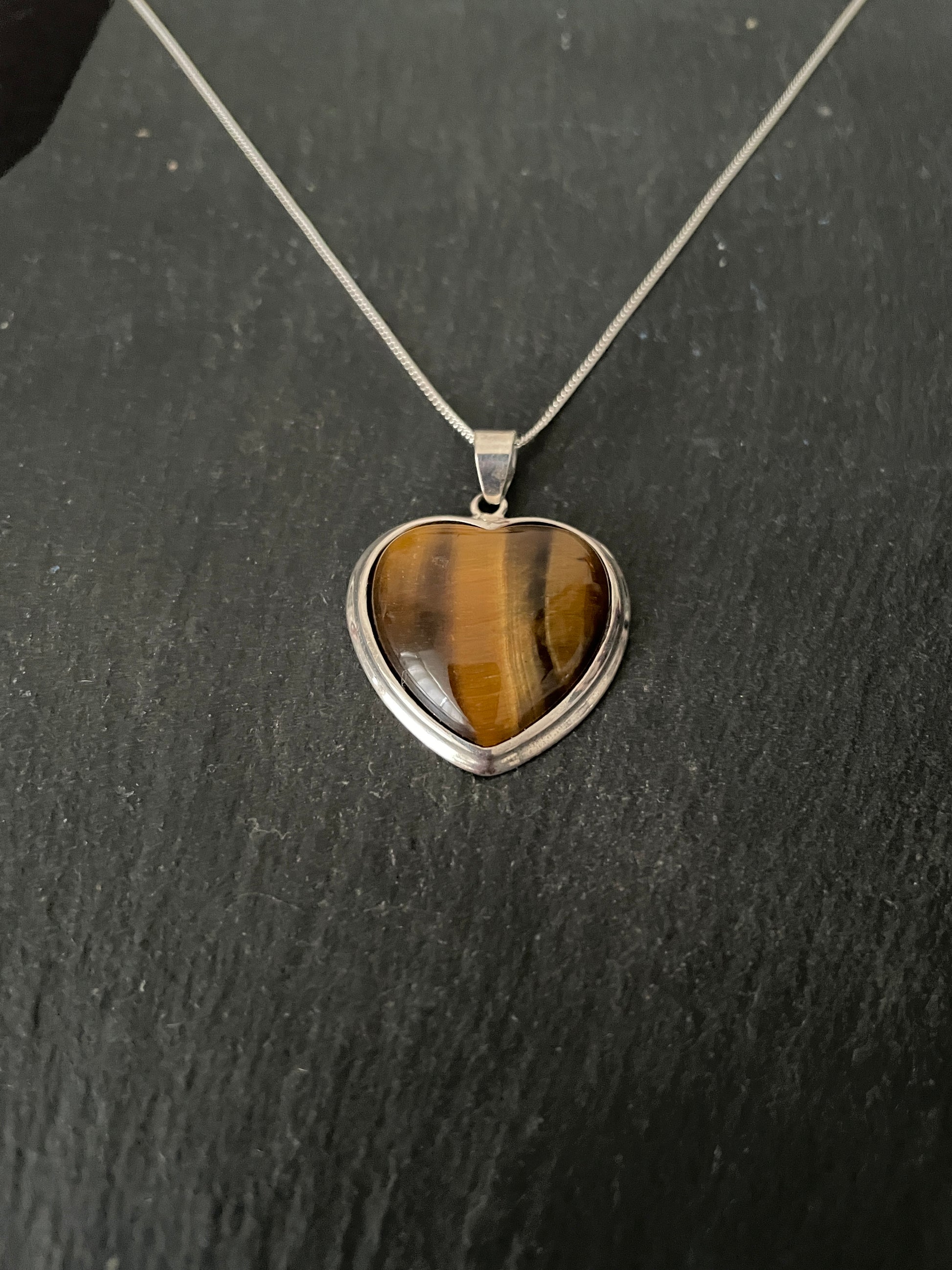 Tiger's Eye Heart Pendant image 1