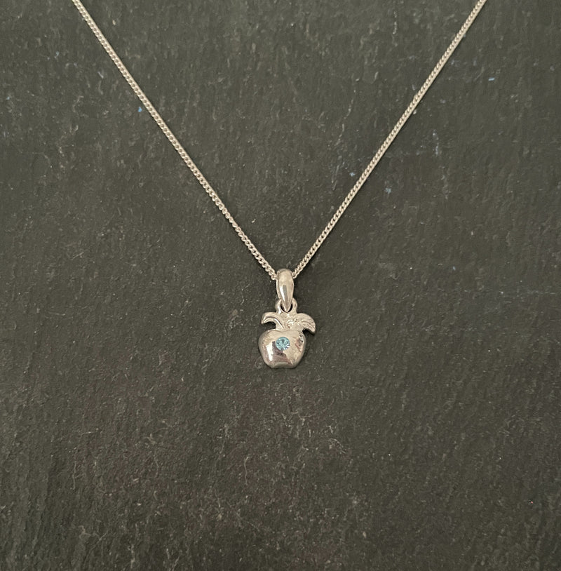 Cubic Zirconia Apple Pendant image 2