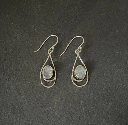 Moonstone and Silver Earrings image 0