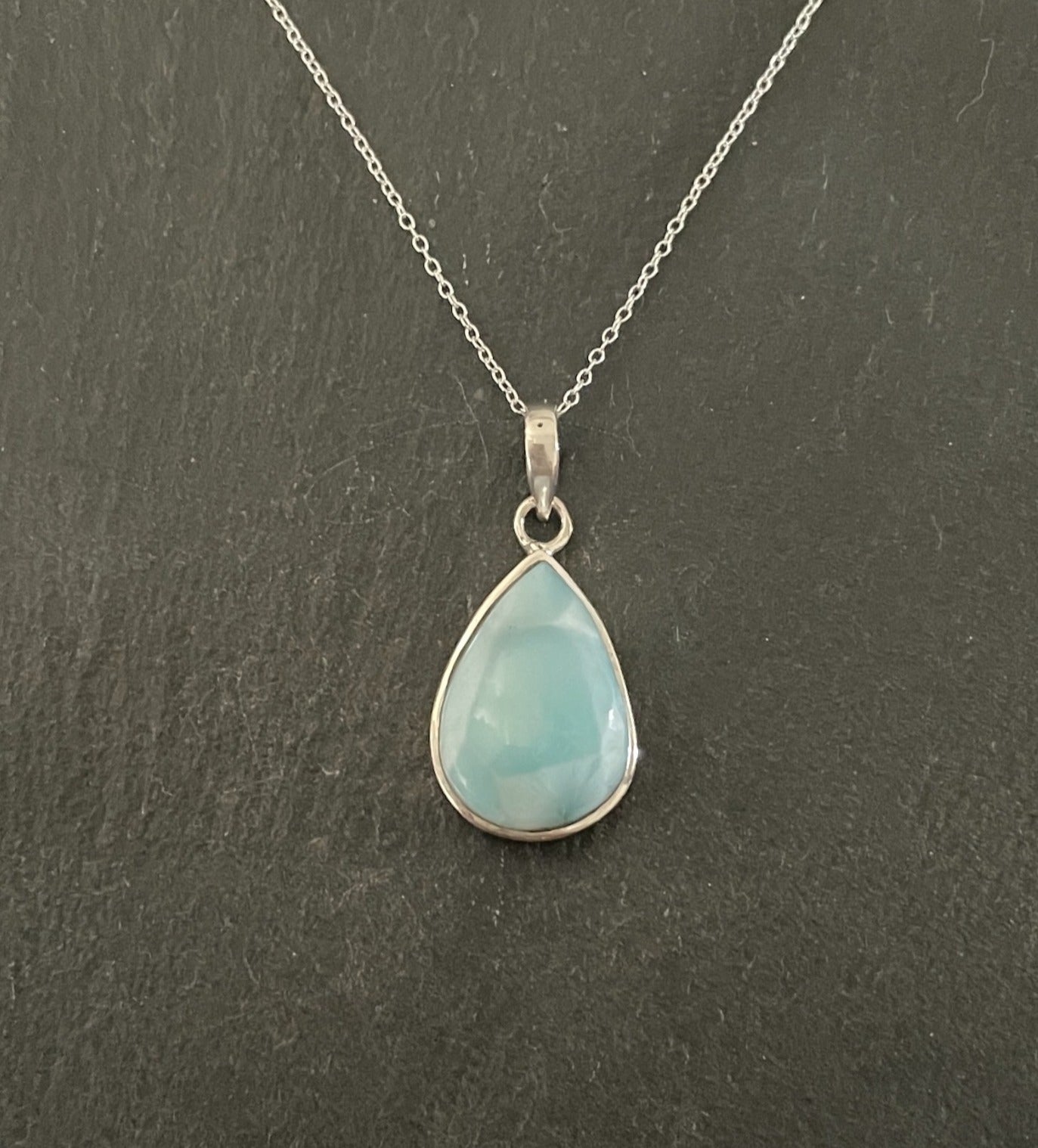 Teardrop Larimar Pendant image 0