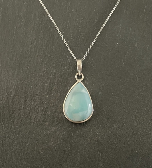 Teardrop Larimar Pendant image 0