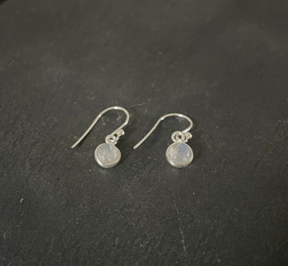 Moonstone Round Earrings image 1