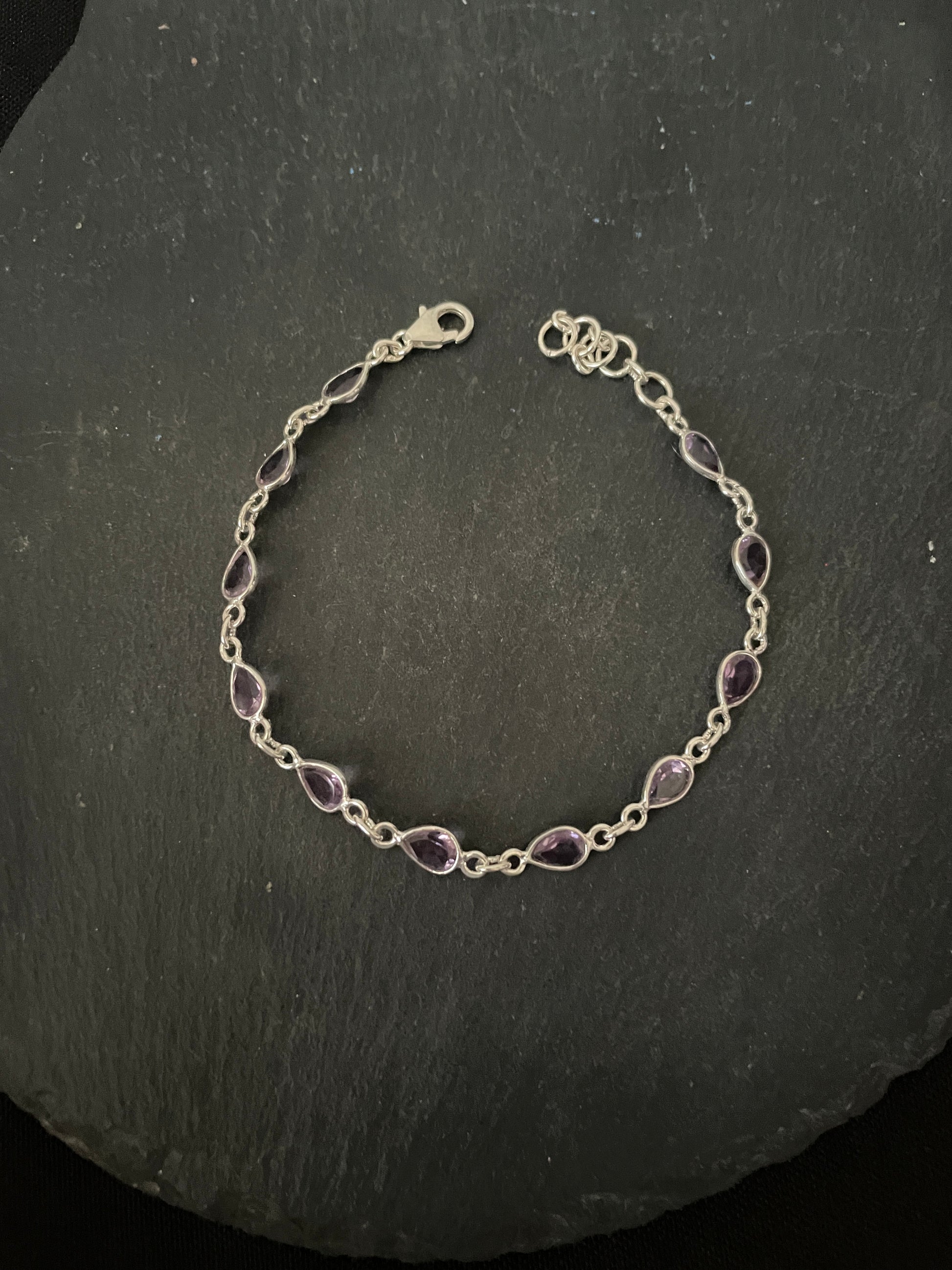 Teardrop Amethyst Bracelet image 2