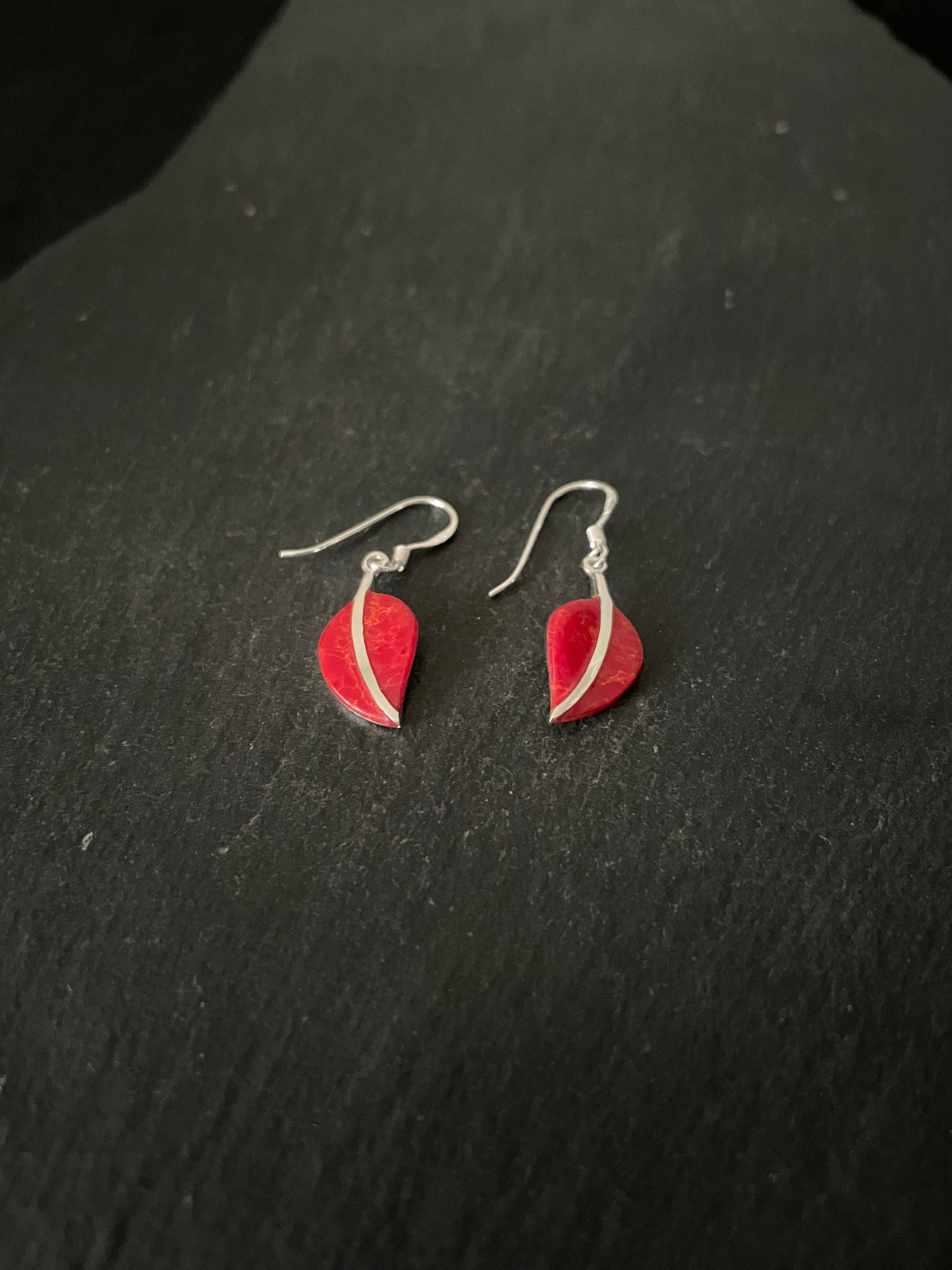 Coral Leaf Earrings image 1