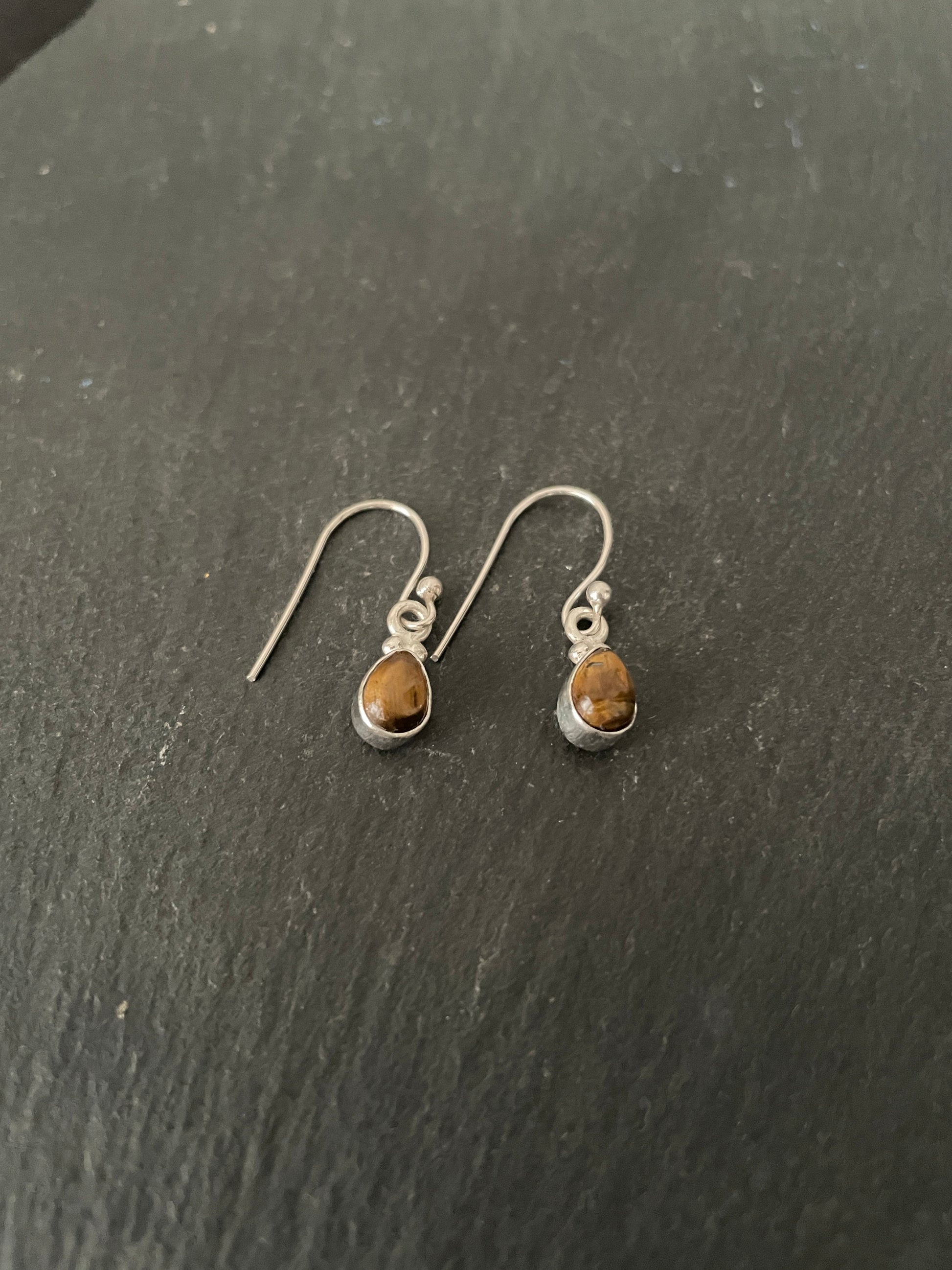 Tiger's Eye Teardrop Earrings image 1