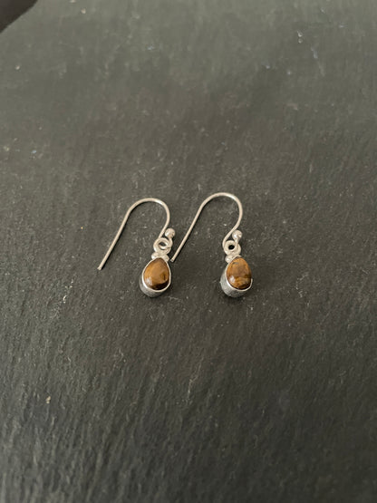 Tiger's Eye Teardrop Earrings image 1