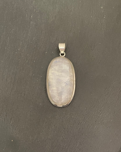Moonstone and Silver Oval Pendant image 0