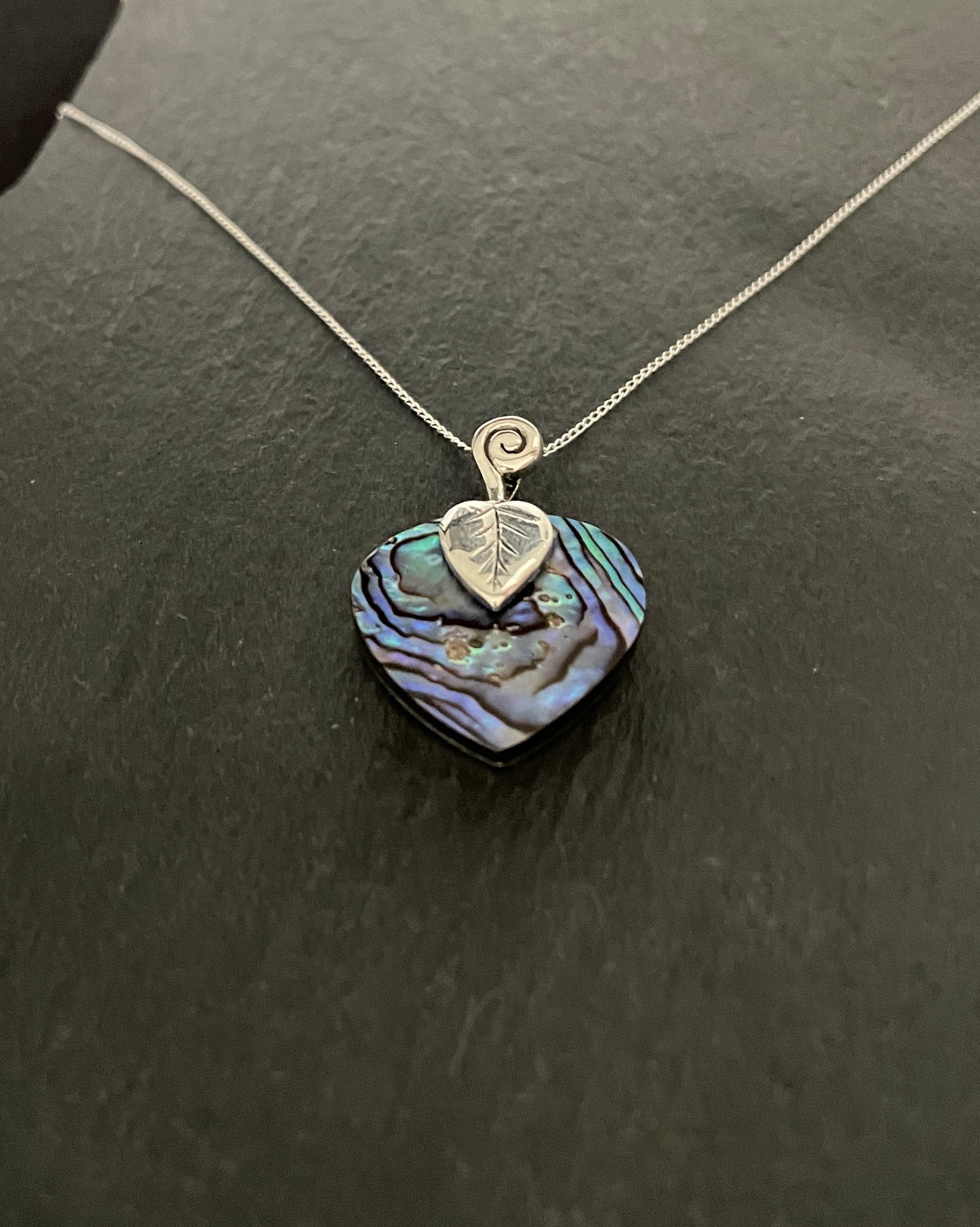 Paua Shell and Silver Pendant image 1
