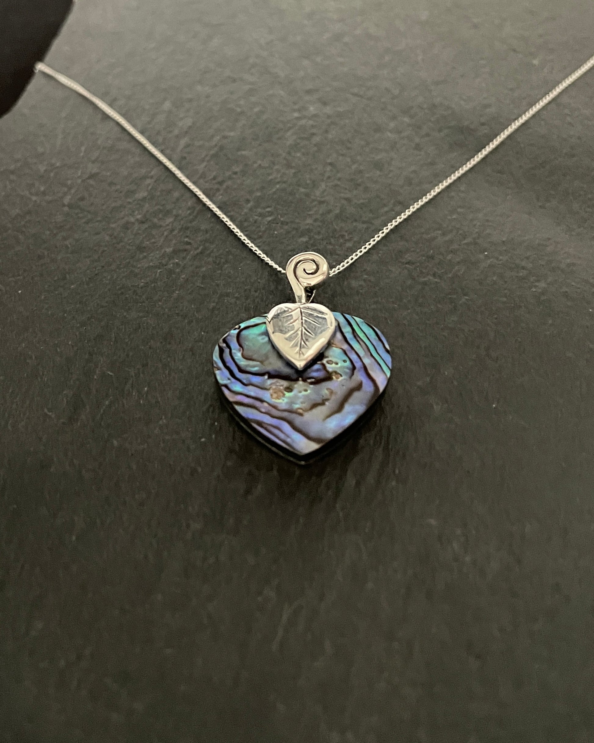 Paua Shell and Silver Pendant image 1