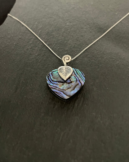 Paua Shell and Silver Pendant image 1