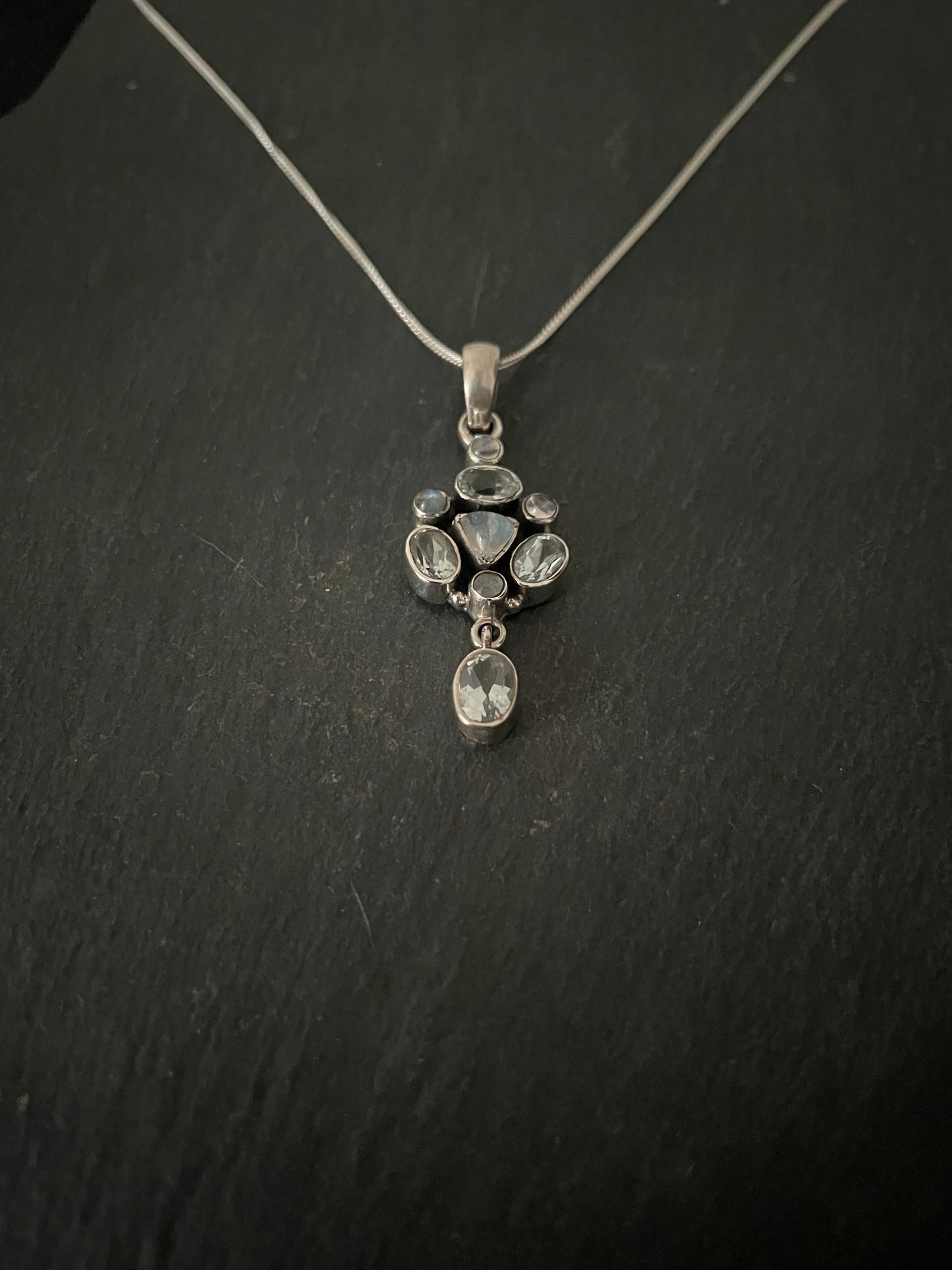 Blue Topaz and Moonstone Pendant image 1