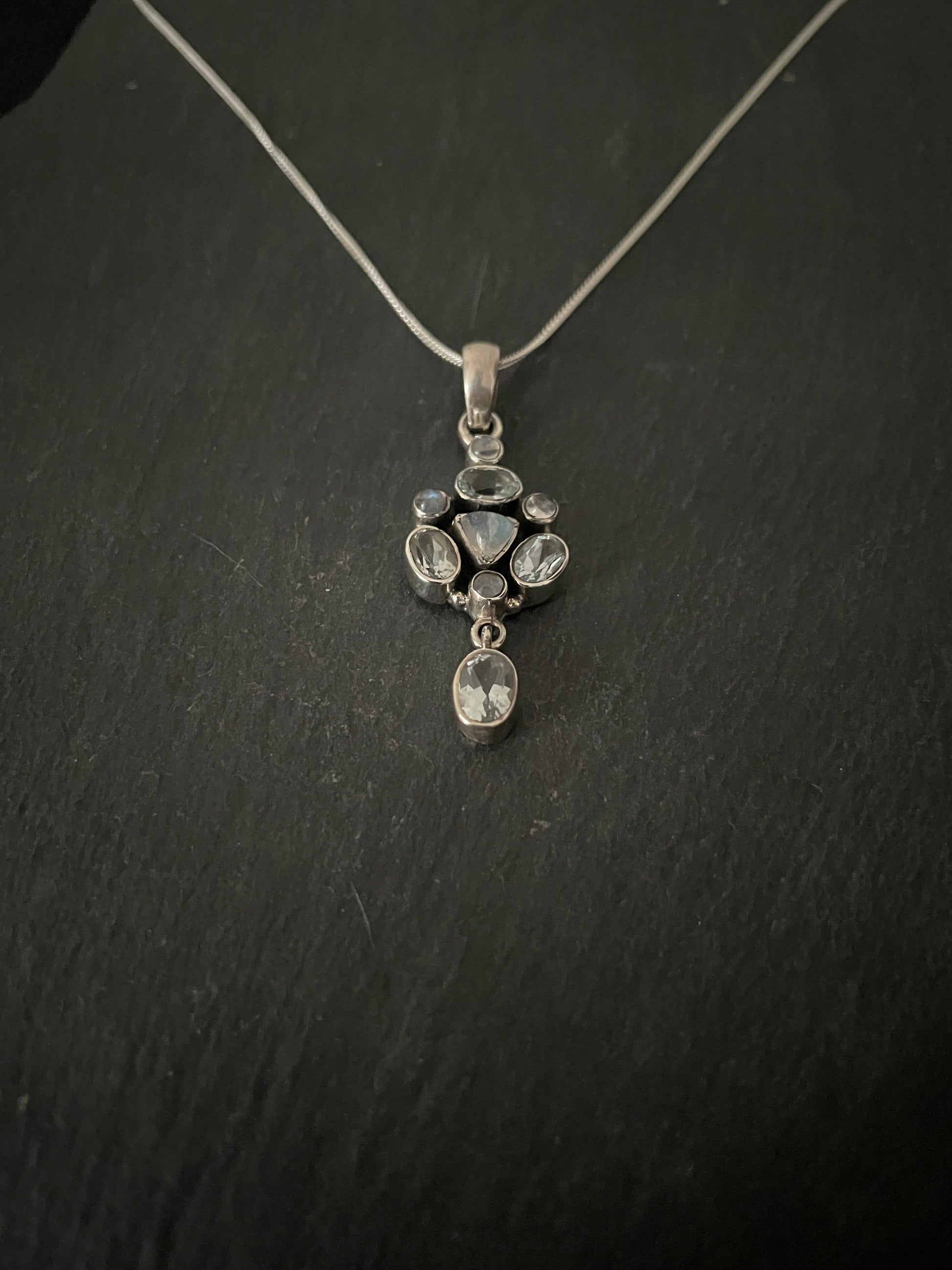 Blue Topaz and Moonstone Pendant image 1