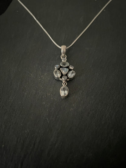 Blue Topaz and Moonstone Pendant image 1