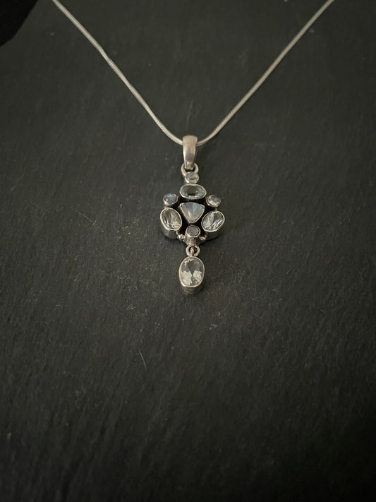 Blue Topaz and Moonstone Pendant image 1