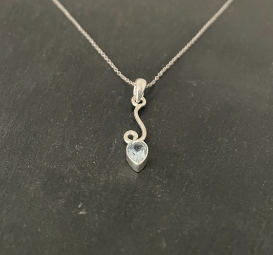 Blue Topaz and Silver Pendant image 1