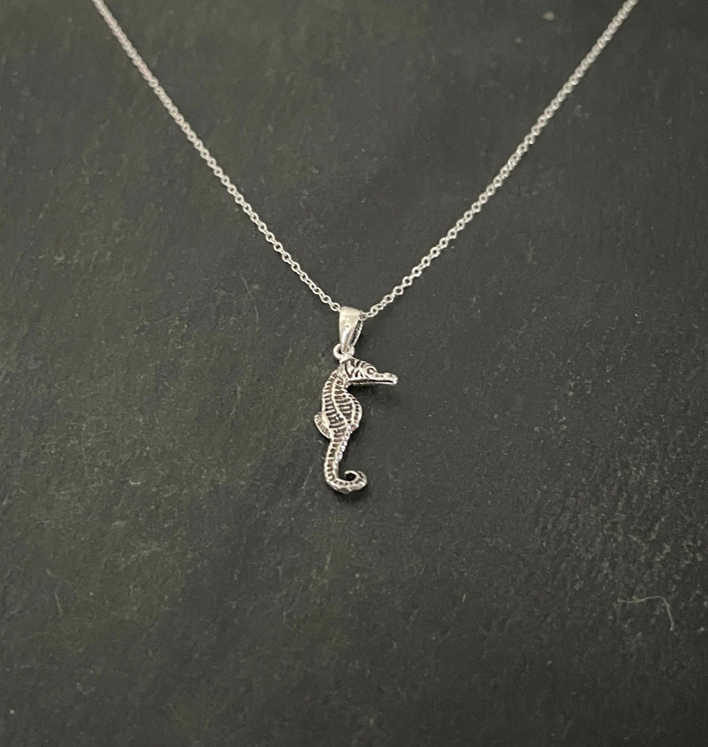 Silver Seahorse Pendant image 1