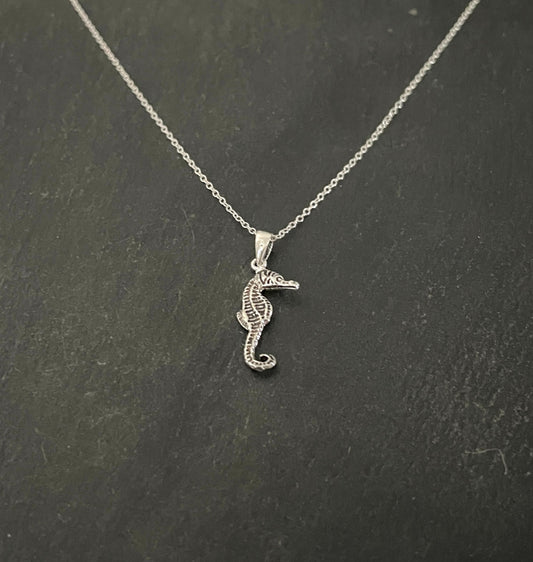 Silver Seahorse Pendant image 1