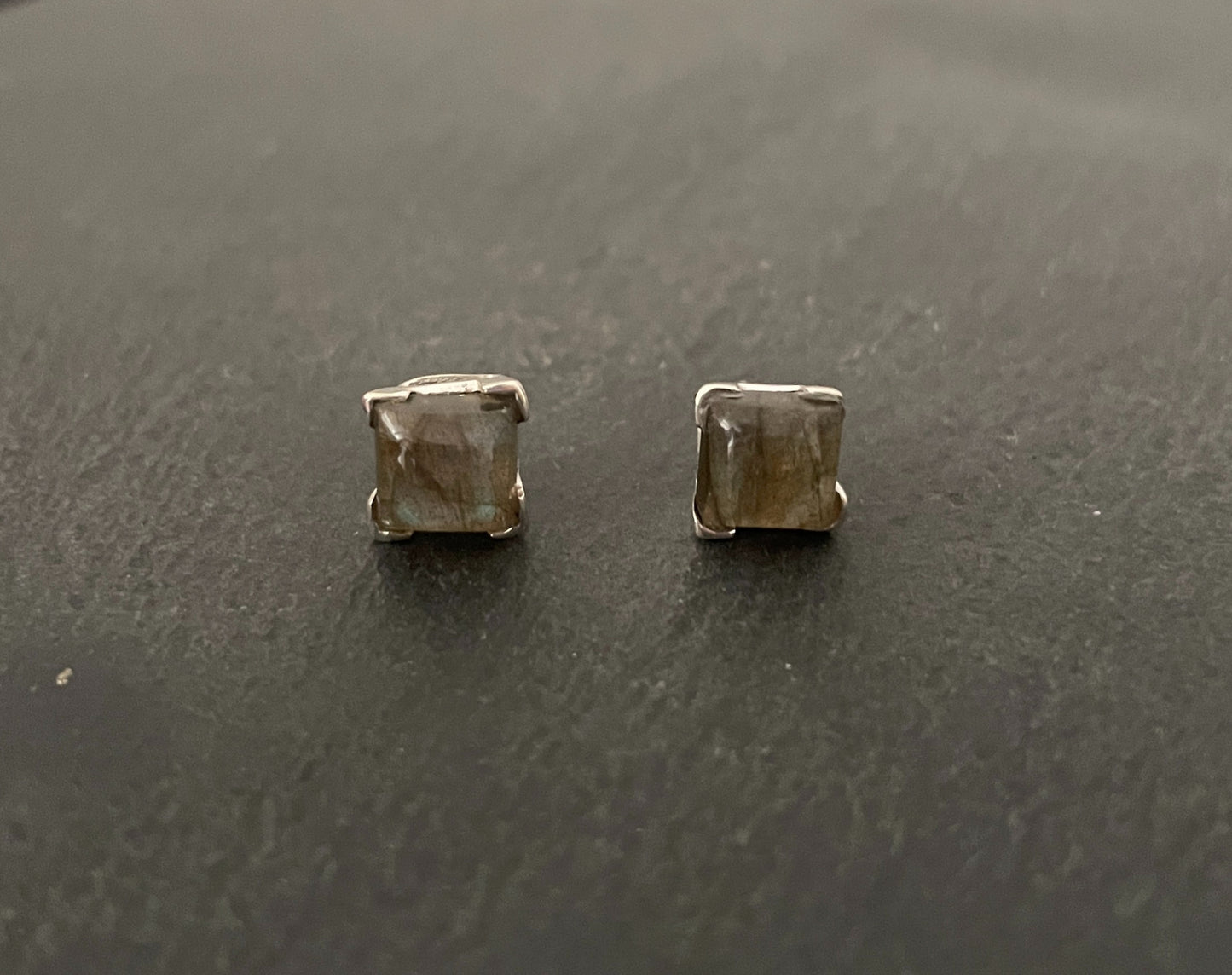 Labradorite Square Studs image 0