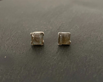 Labradorite Square Studs image 0