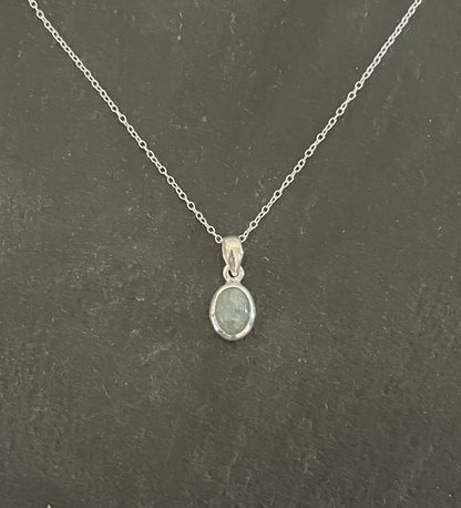 Aquamarine Oval Pendant image 0