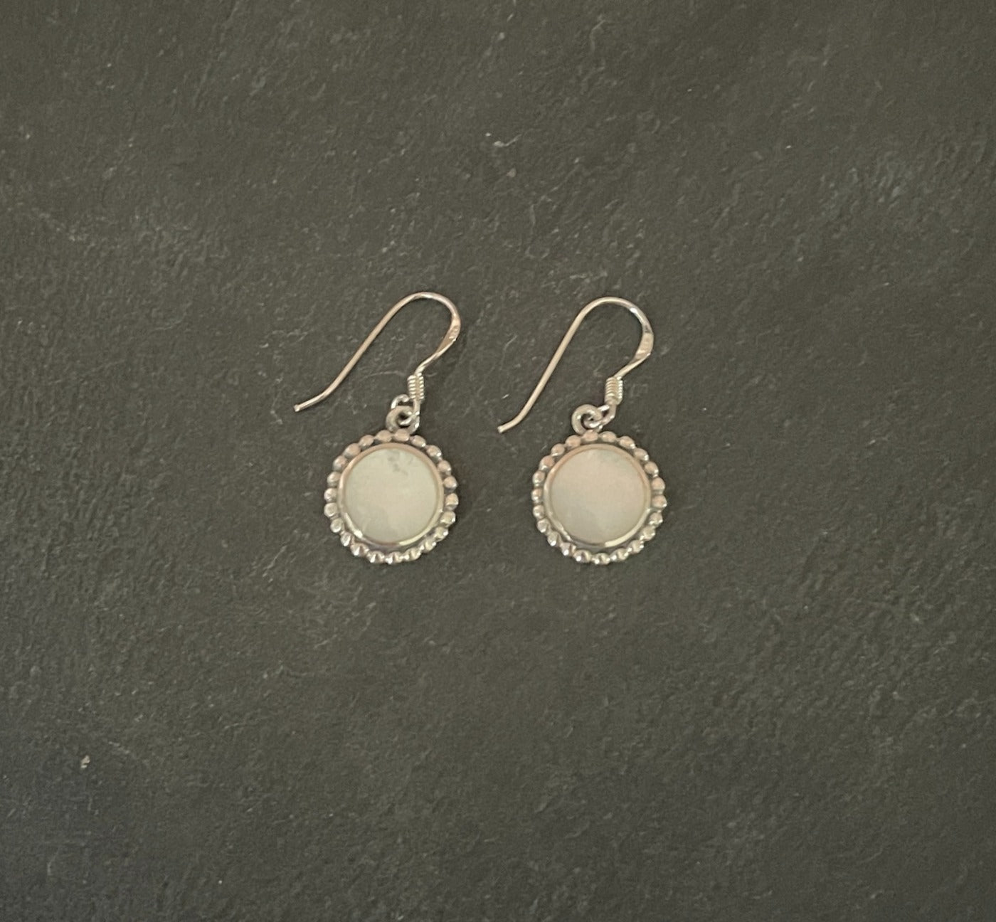 Mother of Pearl Round Earrings image 0