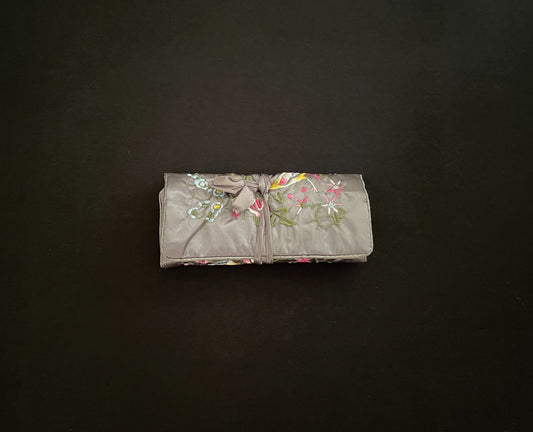 Grey Flower Jewellery Wrap image 1
