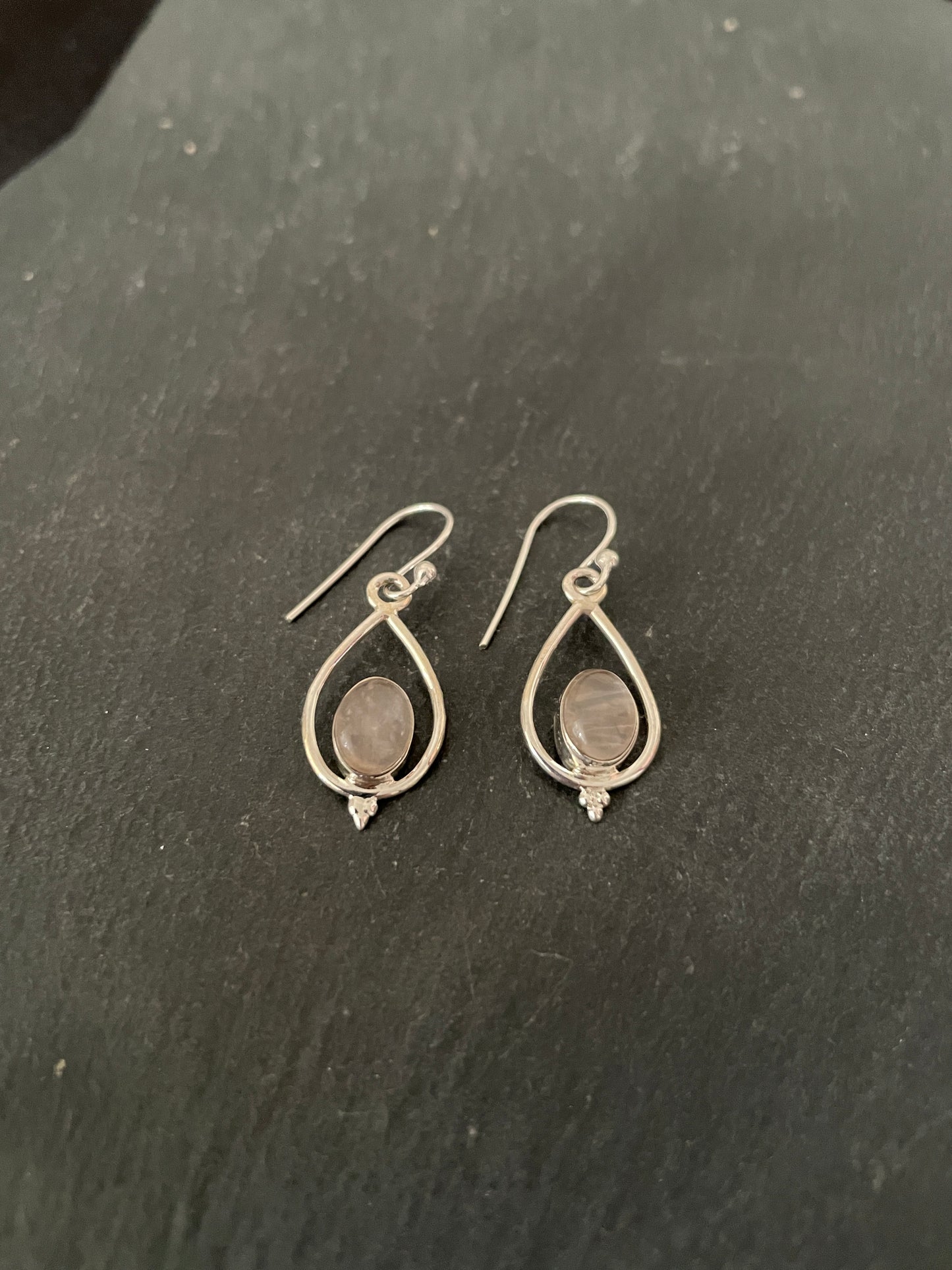 Rose Quartz Teardrop Earrings image 1
