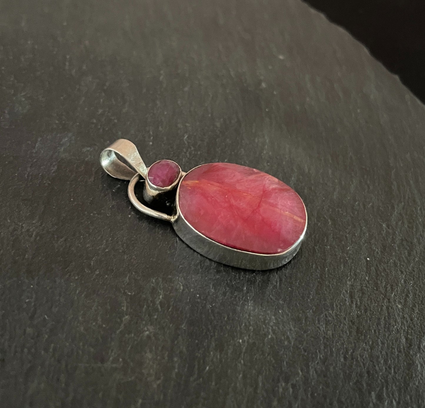 Large Ruby Oval Pendant image 2