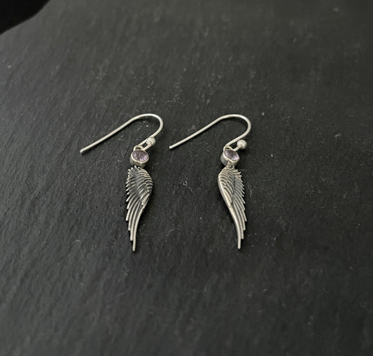 Amethyst Angel Earrings image 1