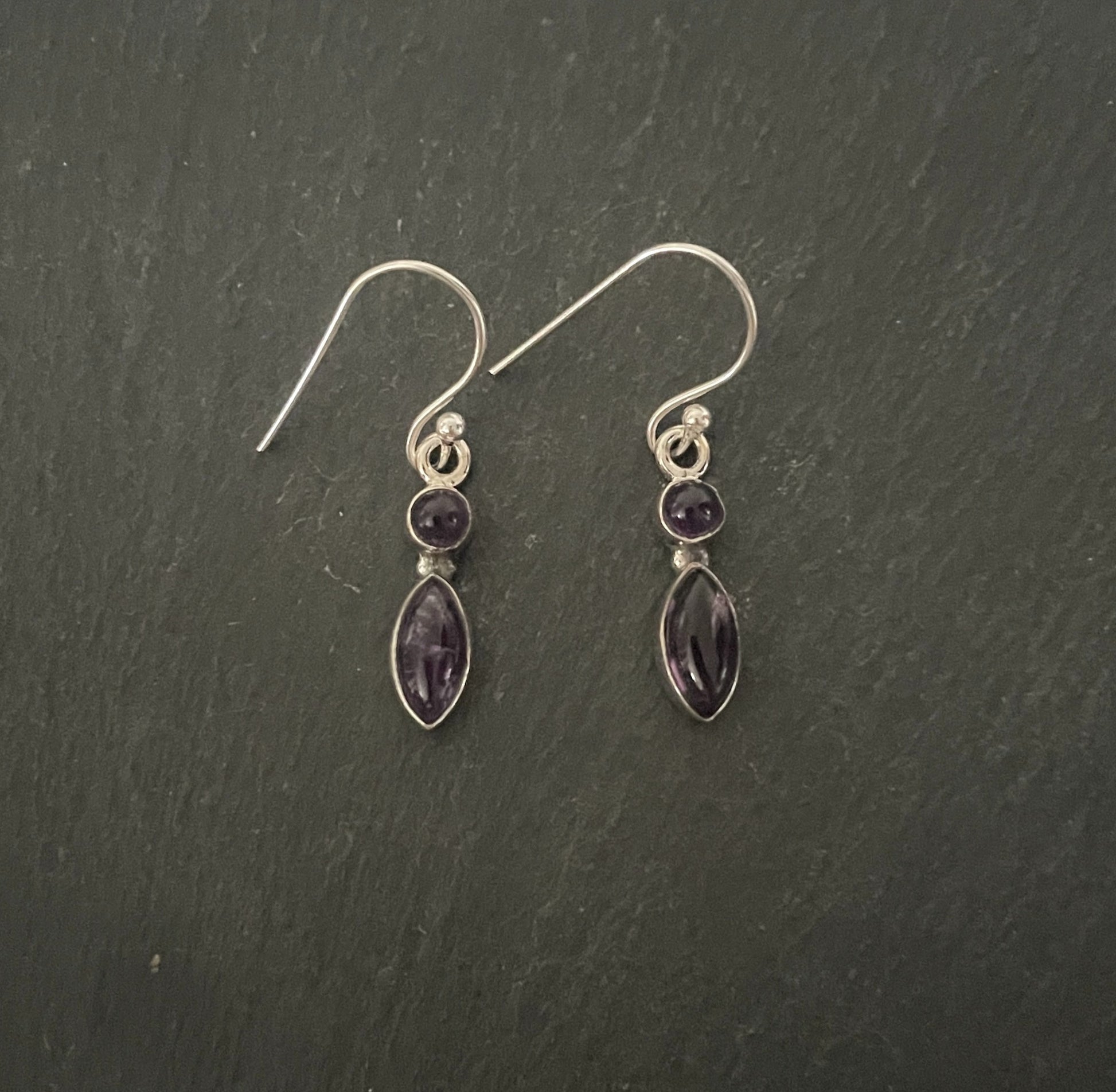 Amethyst Drop Earrings image 0
