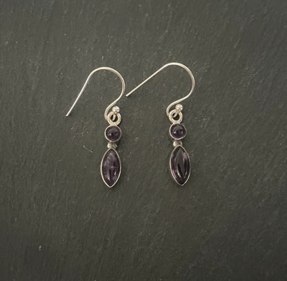 Amethyst Drop Earrings image 0
