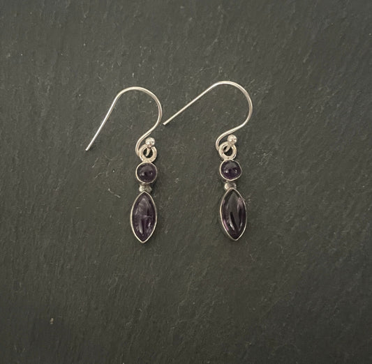 Amethyst Drop Earrings image 0