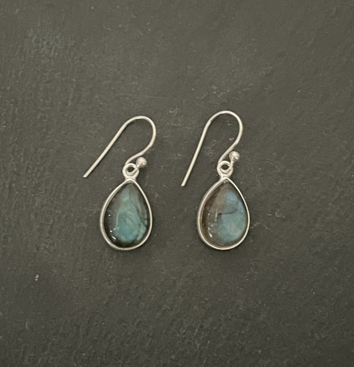 Labradorite Teardrop Earrings image 0
