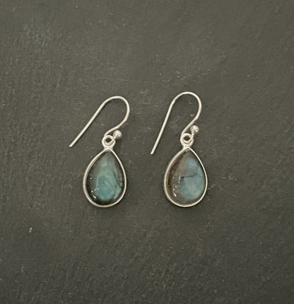 Labradorite Teardrop Earrings image 0