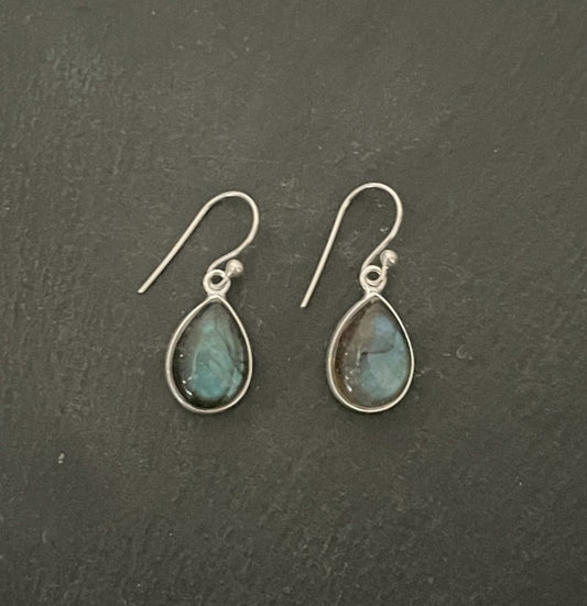 Labradorite Teardrop Earrings image 0