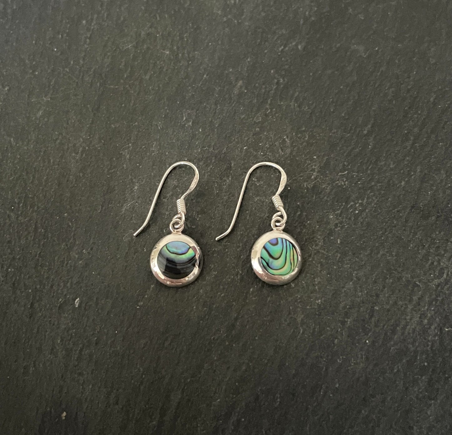 Paua Shell Round Earrings image 0