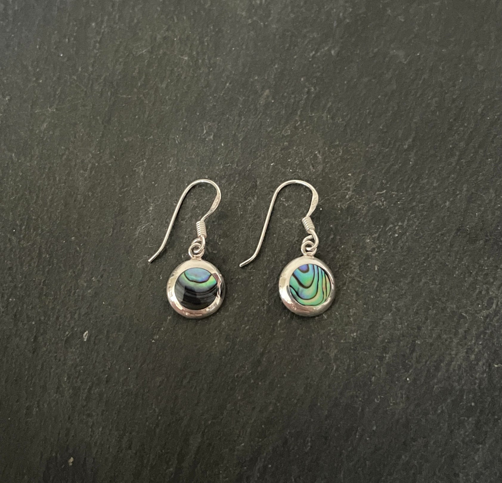 Paua Shell Round Earrings image 0