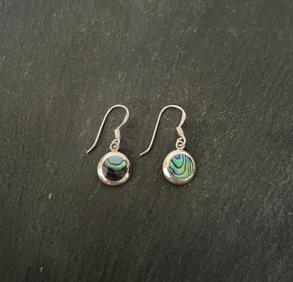 Paua Shell Round Earrings image 0