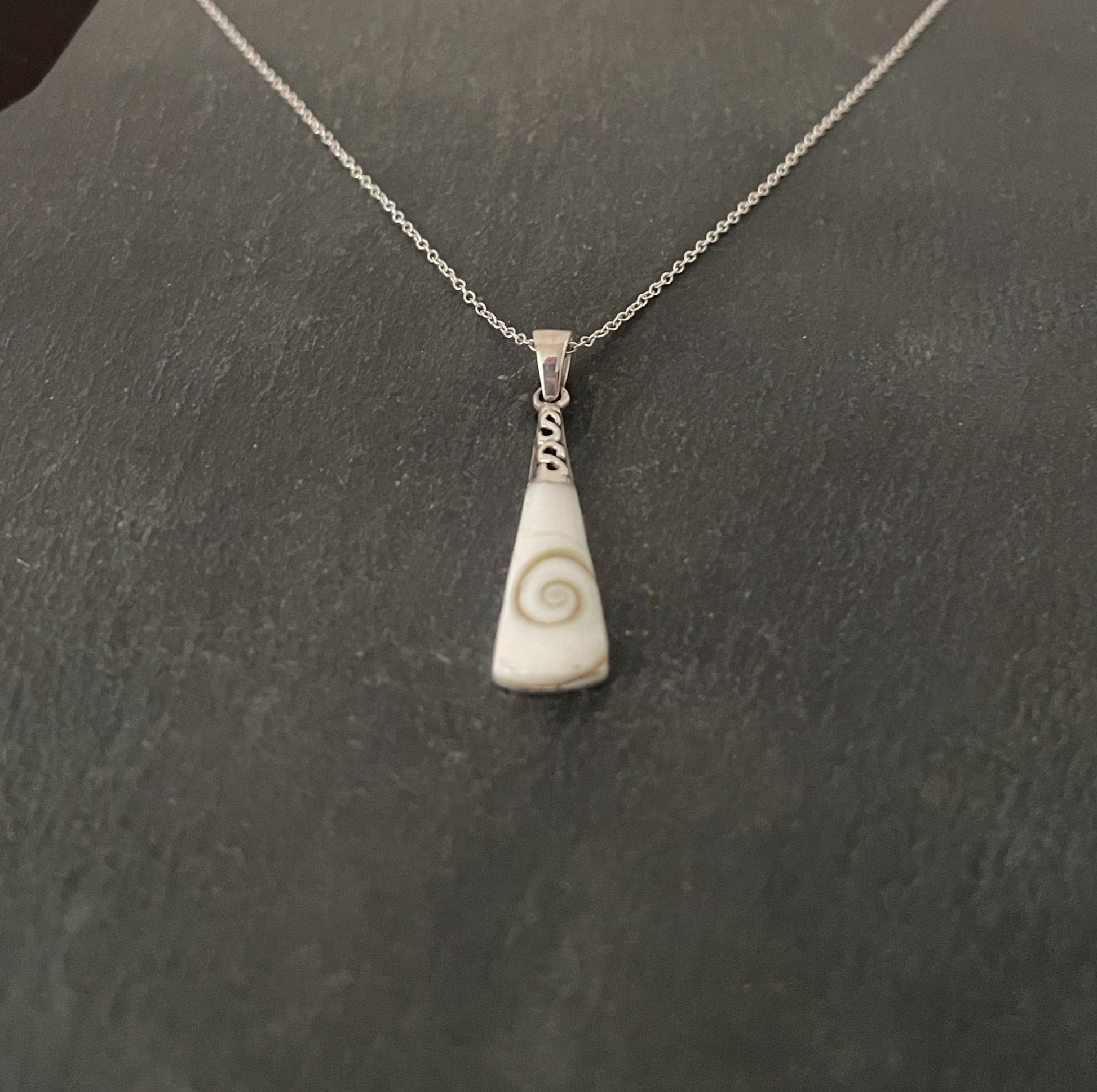 Shiva Shell and Silver Pendant image 1