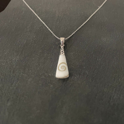 Shiva Shell and Silver Pendant image 1