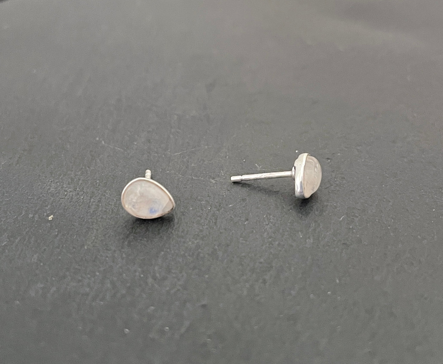 Moonstone Teardrop Stud Earrings image 1
