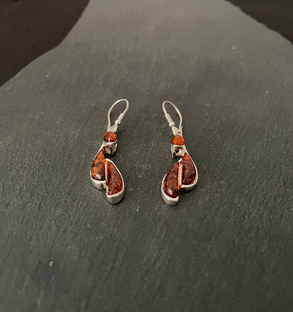 Amber Drop Earrings image 1