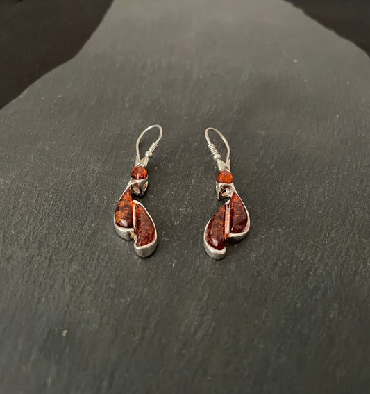 Amber Drop Earrings image 1