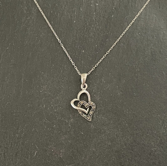 Marcasite Heart Pendant image 0