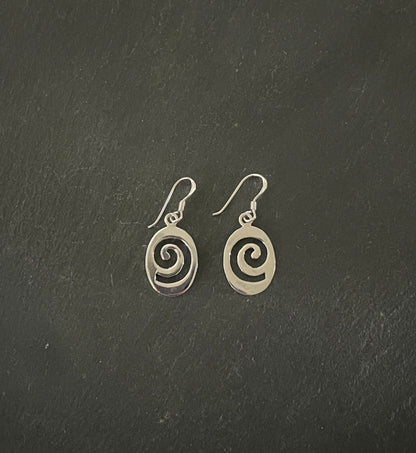 Silver Swirl Earrings image 0