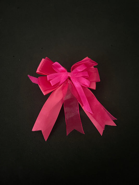 Pink Bow Hair Clips image 1