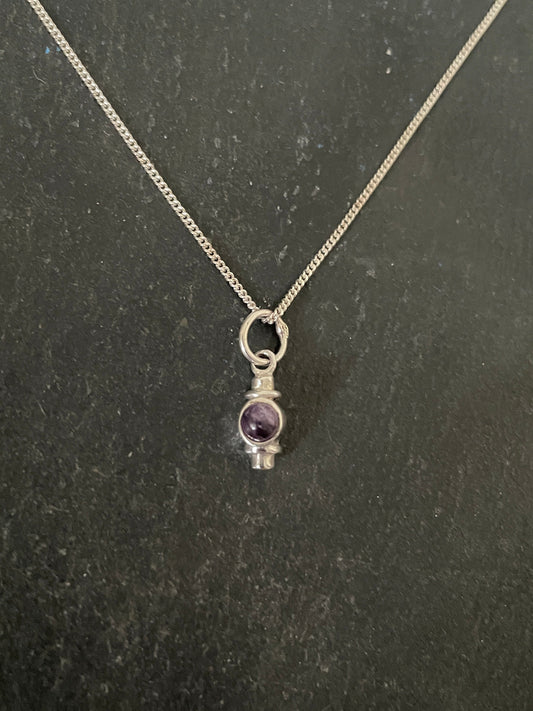 Amethyst and Silver Pendant