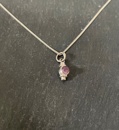 Amethyst and Silver Pendant